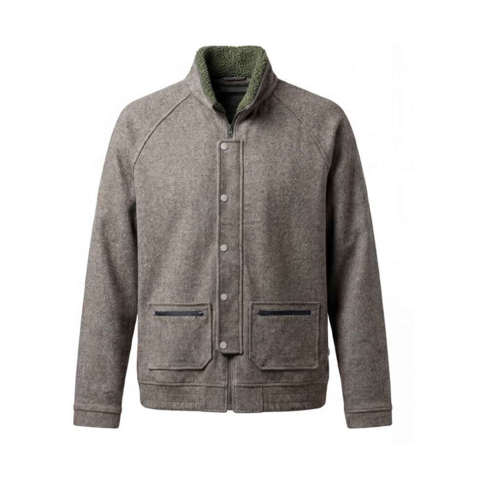 Veste chaude doublée Sherpa en laine pour homme