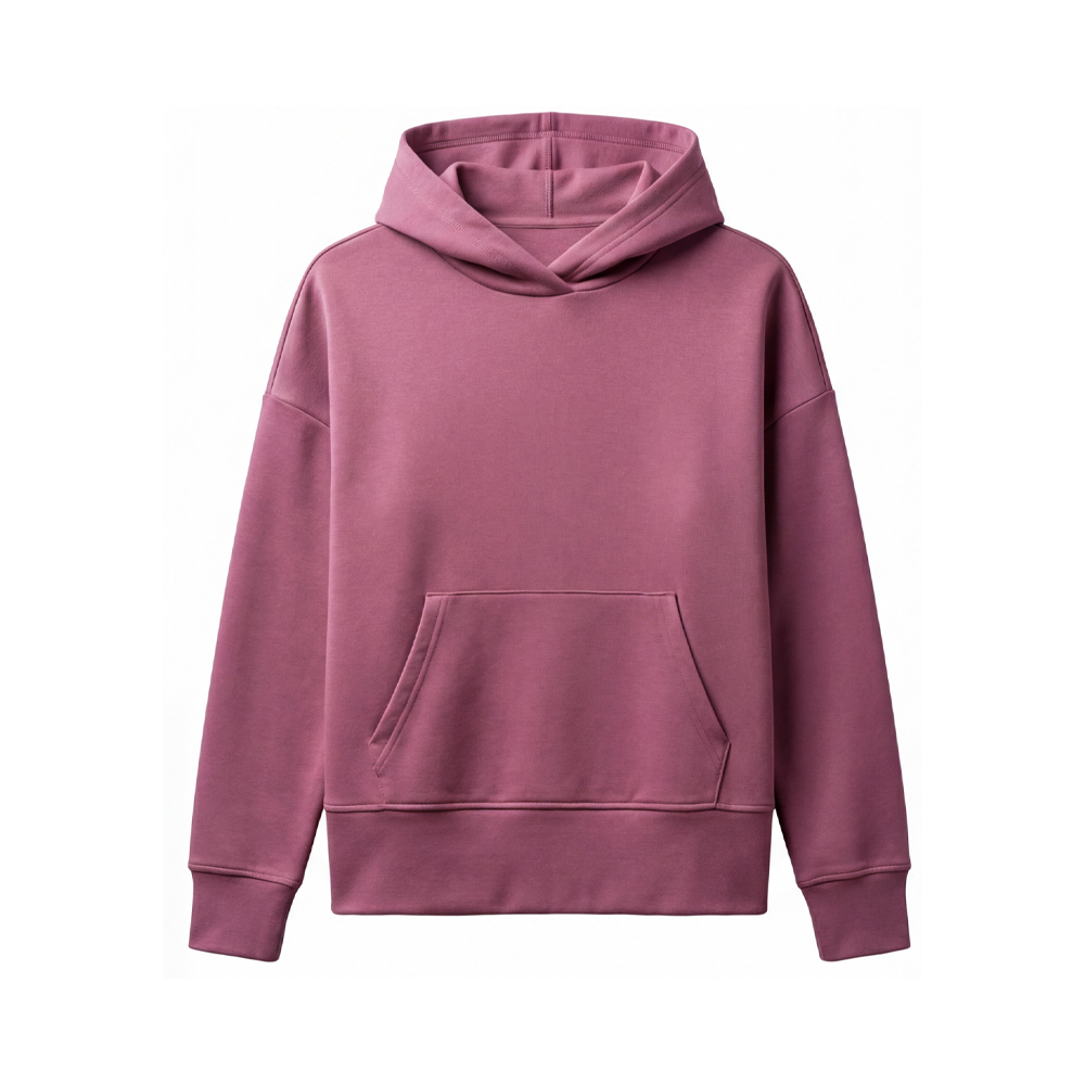 Chemise à capuche à manches longues rose violet pour femme