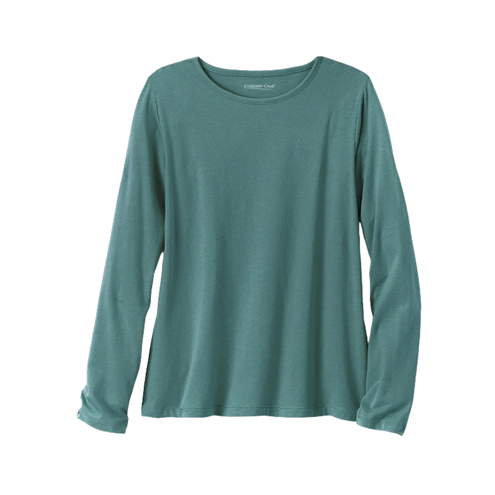 Women's Long Sleeve Leisure Comfortable Crueneck Tee